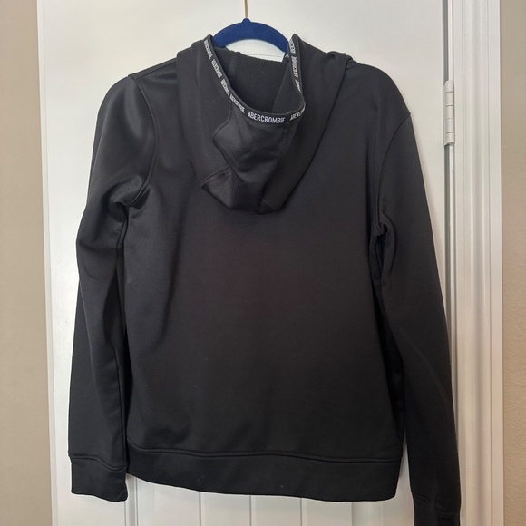 Abercrombie Kids Black Pullover Hoodie - Size 15/16 - Moose Logo - Picture 2 of 3